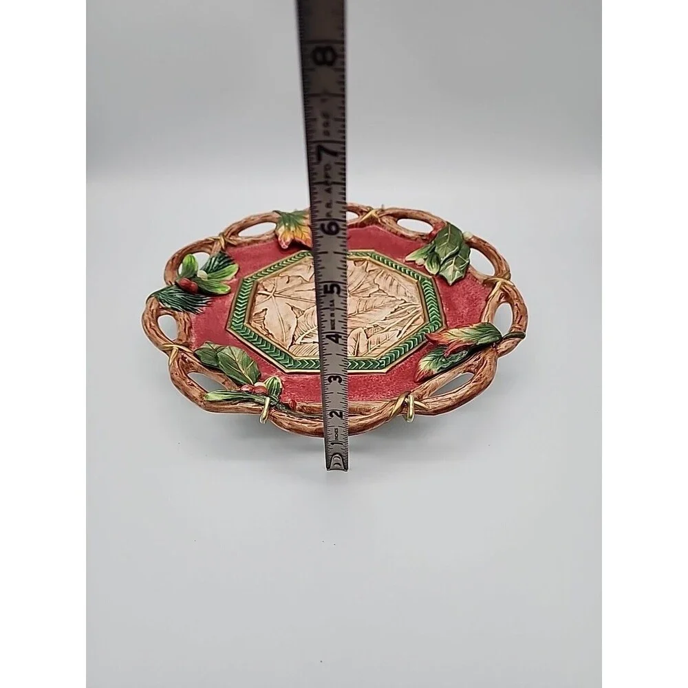 Fitz & Floyd Christmas Lodge Wall Plate Canape Plate 10 1/2